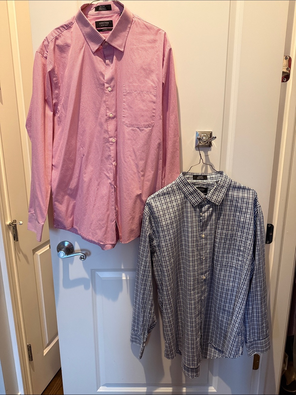 Bundle of 2 Nordstrom Trim Fit Non-Iron Shirts 17.5, 34-35